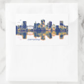 Chattanooga Skyline Rechteckiger Aufkleber (Tasche)