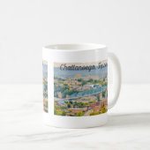 Chattanooga, Skyline-Tasse Tennessee Kaffeetasse (VorderseiteRechts)