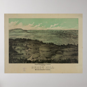 Chattanooga, Tenn. wie von Bragg Hill (1886) Poster