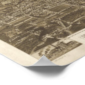 Chattanooga Tennessee 1886 Antik Panoramablick Kar Poster (Ecke)