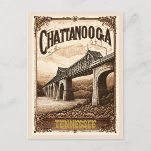 Chattanooga Tennessee Alt Vintage Postkarte