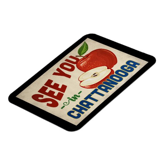 Chattanooga Tennessee Apple - Vintage Travel Magnet (Linke Seite)