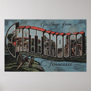 Chattanooga, Tennessee (Fluss-Szene) Poster
