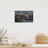 Chattanooga, Tennessee (Flusslandschaft) Poster (Küche)