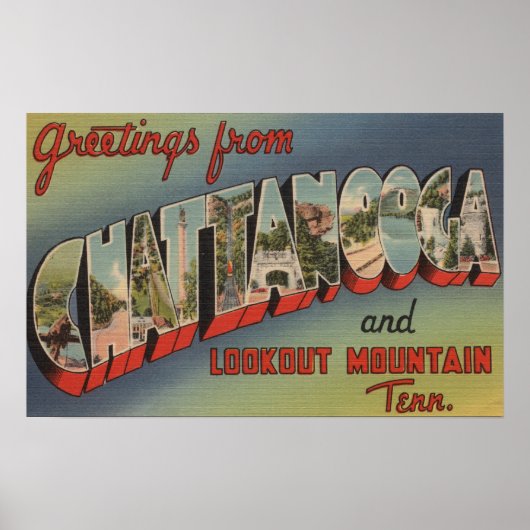 Chattanooga, Tennessee - Große Buchstabenszenen 2 Poster (Vorne)