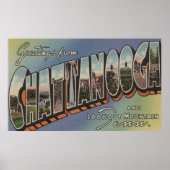 Chattanooga, Tennessee - Große Buchstabenszenen Poster (Vorne)