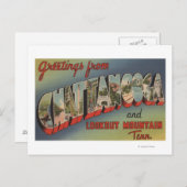 Chattanooga, Tennessee - Große Buchstabenszenen Postkarte (Vorne/Hinten)
