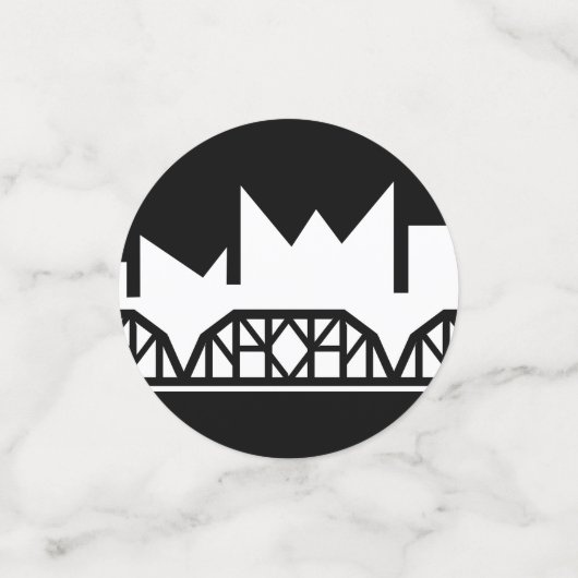 Chattanooga Tennessee Konfetti (Klein Vorderseite)