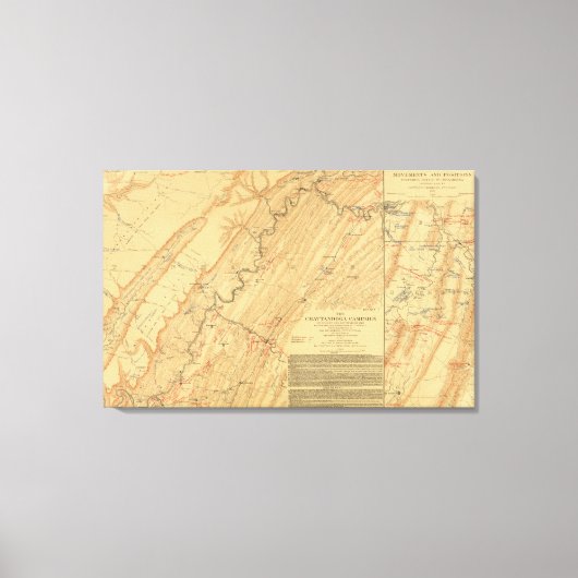 Chattanooga, Tennessee Leinwanddruck (Vorderseite)