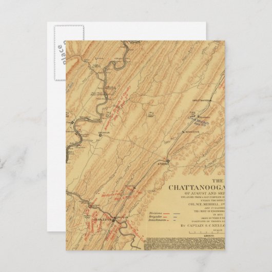 Chattanooga, Tennessee Postkarte (Vorne/Hinten)