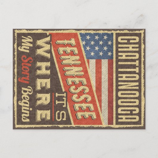 Chattanooga Tennessee Postkarte (Vorderseite)