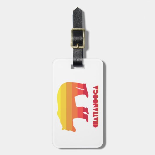 Chattanooga Tennessee Regenbogenbär Gepäckanhänger (Vorderseite vertikal)