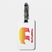 Chattanooga Tennessee Regenbogenbär Gepäckanhänger (Rückseite vertikal)