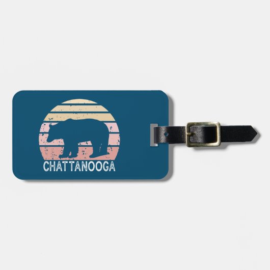 Chattanooga Tennessee Retro Bär Gepäckanhänger (Vorderseite horizontal)
