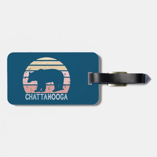 Chattanooga Tennessee Retro Bär Gepäckanhänger (Rückseite horizontal)