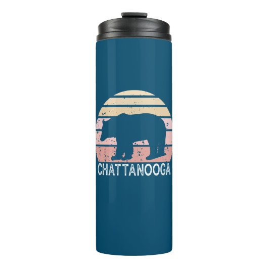 Chattanooga Tennessee Retro Bär Thermosbecher (Vorderseite)