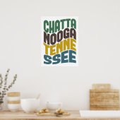 Chattanooga Tennessee Retro Wave Poster (Küche)