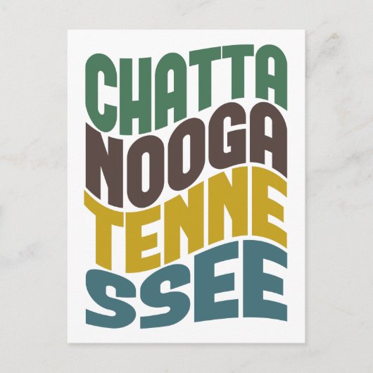 Chattanooga Tennessee Retro Wave Postkarte (Vorderseite)