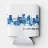 Chattanooga Tennessee Skyline Blue Dosenkühler (Rückseite)