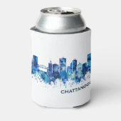 Chattanooga Tennessee Skyline Blue Dosenkühler (Kanne Rückseite)
