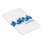 Chattanooga Tennessee Skyline Blue Magnet (Rechte Seite)