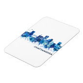 Chattanooga Tennessee Skyline Blue Magnet (Linke Seite)