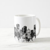 Chattanooga Tennessee Skyline BW Kaffeetasse (VorderseiteRechts)