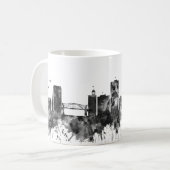 Chattanooga Tennessee Skyline BW Kaffeetasse (Vorderseite Links)