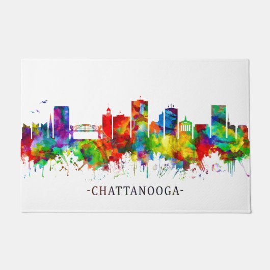 Chattanooga Tennessee Skyline Fußmatte (Vorderseite)