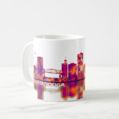 Chattanooga Tennessee Skyline Kaffeetasse (Vorderseite Links)