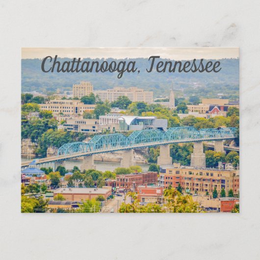 Chattanooga Tennessee Skyline Postcard Postkarte (Vorderseite)