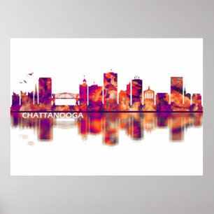Chattanooga Tennessee Skyline Poster