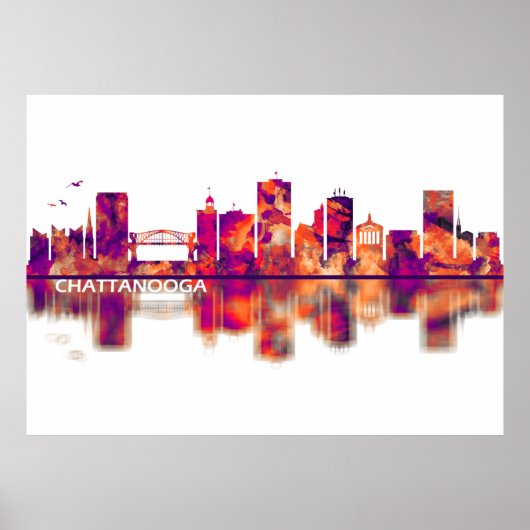 Chattanooga Tennessee Skyline Poster (Vorne)