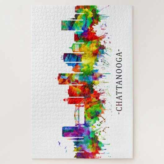 Chattanooga Tennessee Skyline Puzzle (Vertikal)