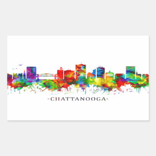 Chattanooga Tennessee Skyline Rechteckiger Aufkleber