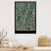 Chattanooga Tennessee Von der Raumfahrtsatellite K Poster (Küche)