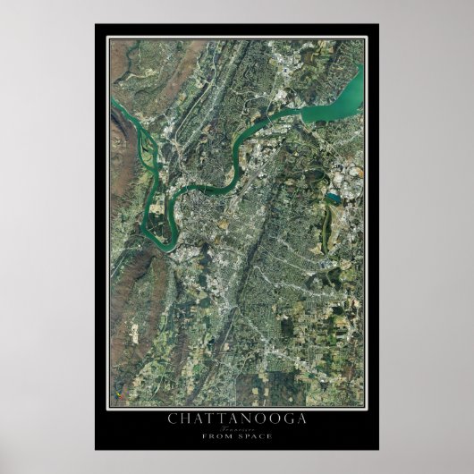 Chattanooga Tennessee Von der Raumfahrtsatellite K Poster (Vorne)