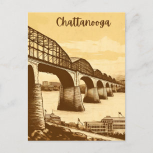 Chattanooga Tennessee Walnut Street Bridge Vintag Postkarte