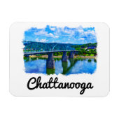 Chattanooga Tennessee Wasserfarbe Magnet (Horizontal)