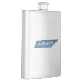 Chattanooga Tennessee Wood Grain Flachmann (Rechts)