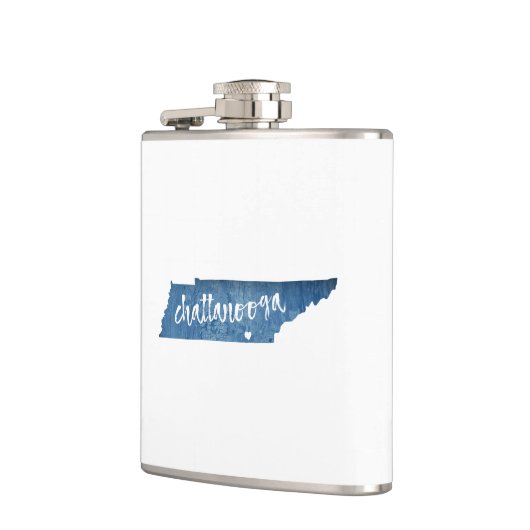 Chattanooga Tennessee Wood Grain Flachmann (Links)