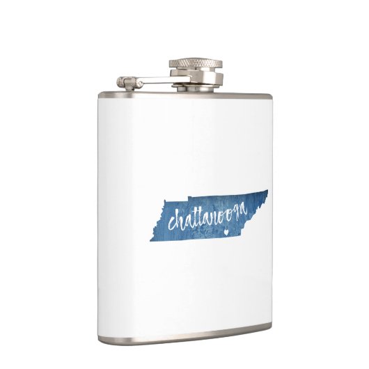 Chattanooga Tennessee Wood Grain Flachmann (Rechts)