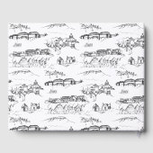 Chattanooga Toile Black and White Wedding Gästebuch (Rückseite)