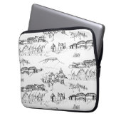 Chattanooga Toile Black und White Laptopschutzhülle (Vorderseite Links)
