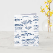 Chattanooga Toile Blue Karte (Gelbe Blume)