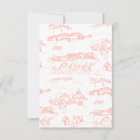 Chattanooga Toile Blush-Farbbeispiel Dankeskarte (Vorderseite)