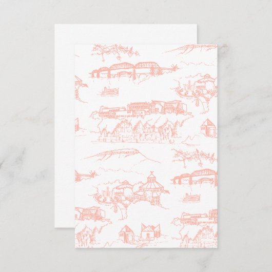Chattanooga Toile Blush-Farbbeispiel Dankeskarte (Vorne/Hinten)