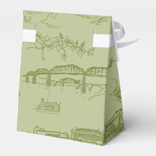 Chattanooga Toile Green Geschenkschachtel (Rückseite)