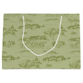 Chattanooga Toile Green Große Geschenktüte (Vorderseite)