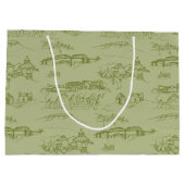 Chattanooga Toile Green Große Geschenktüte (Rückseite)